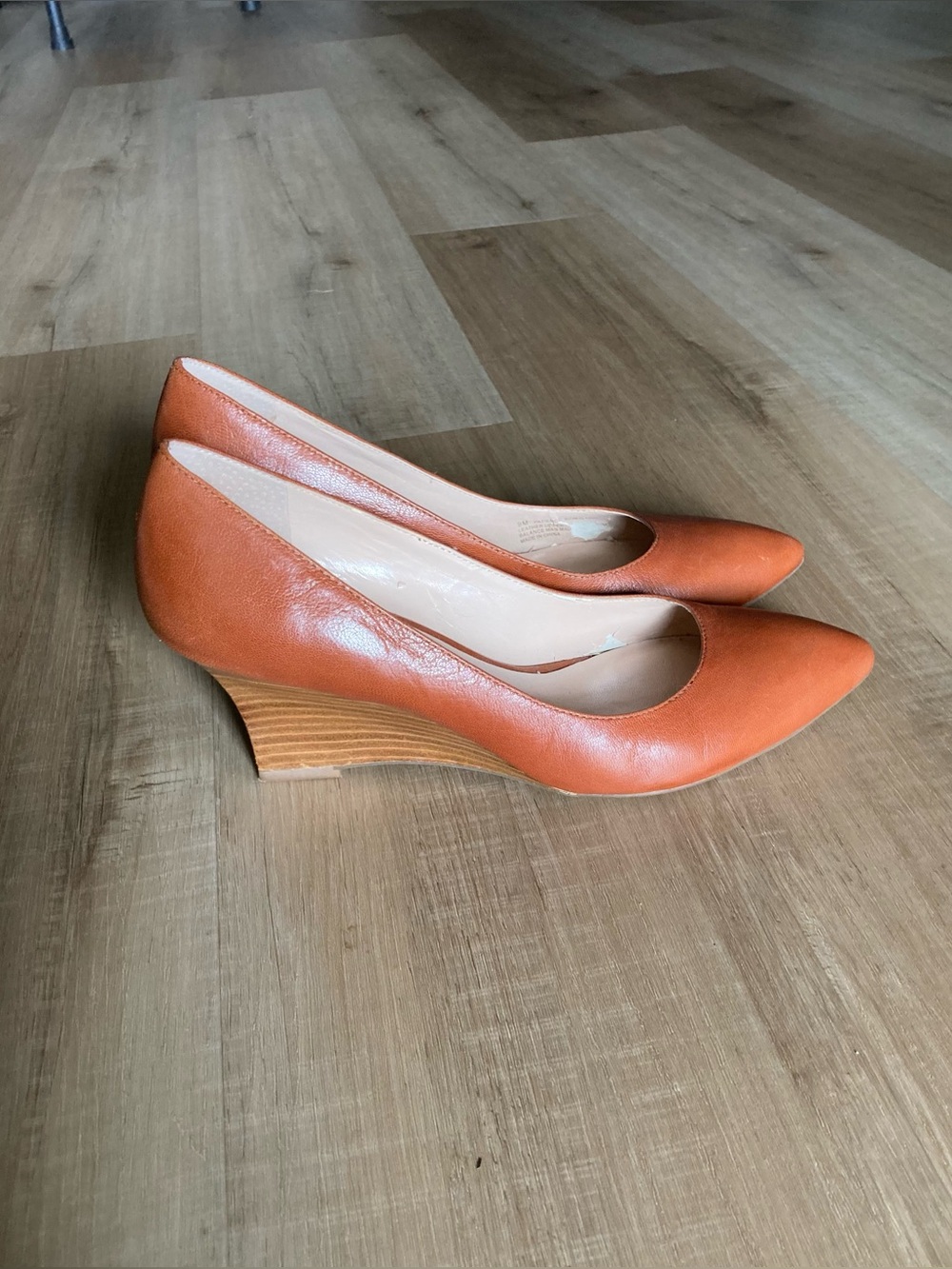 Franco Sarto Cognac Pointed Toe Wedges